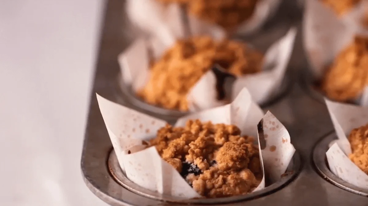 Muffins de mora azul