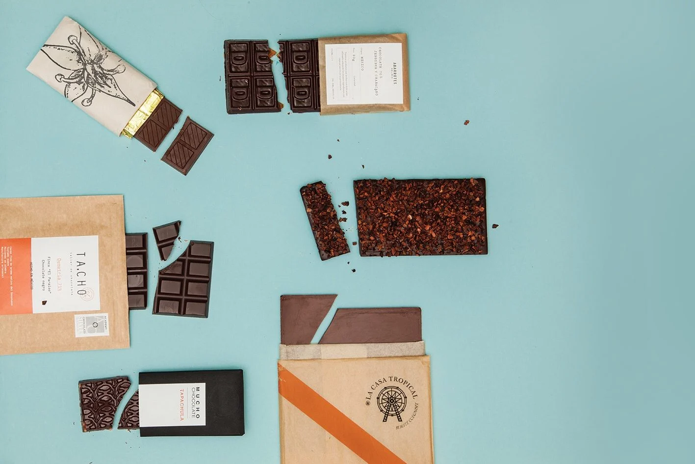 La ruta de tabletas de chocolate