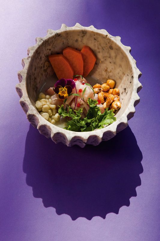Ceviche peruano.