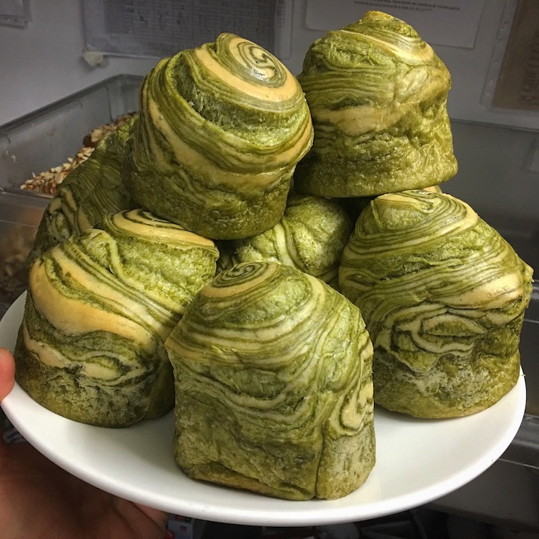 pan con matcha