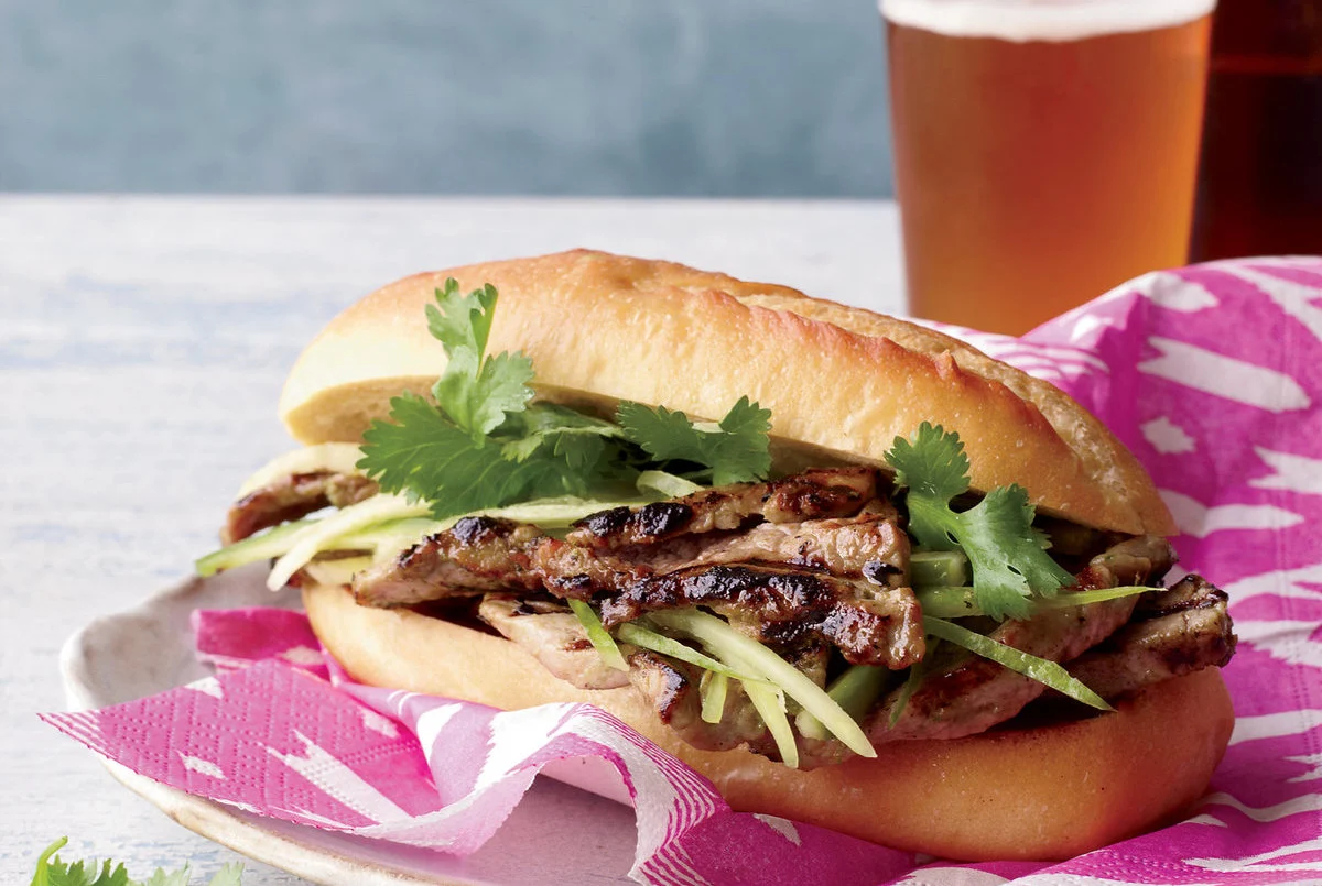 Receta: Banh mi de cerdo a las brasas Receta: Banh mi de cerdo a las brasas