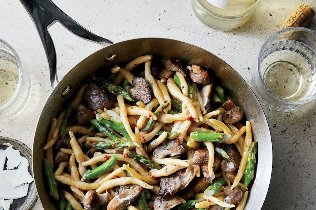 Receta: Pasta con espárragos y champiñones Receta: Pasta con espárragos y champiñones