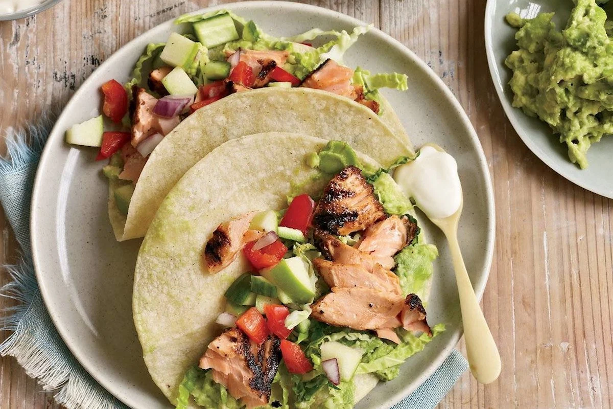 Receta: Tacos de salmón al chipotle