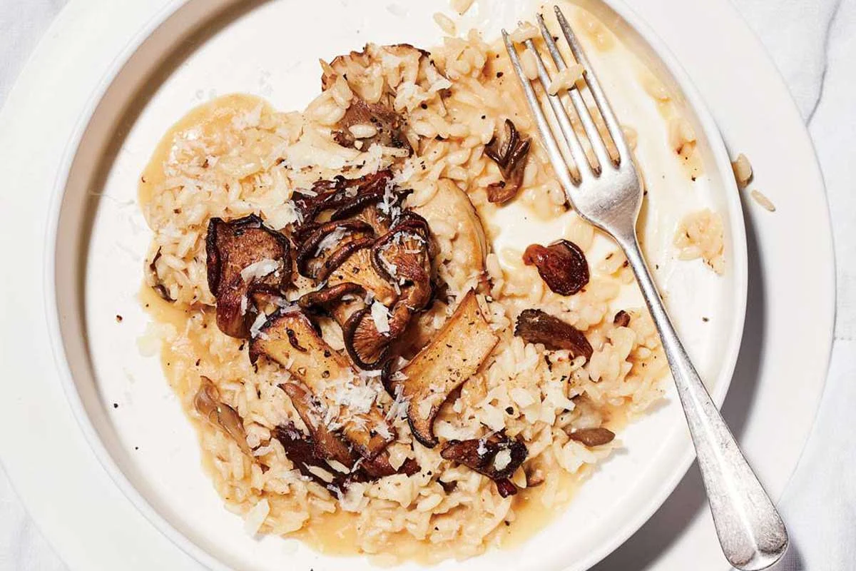 Receta: Risotto Setas Asadas y Vermut