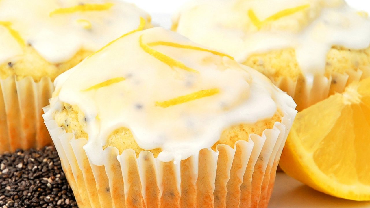 Muffins de naranja con chía