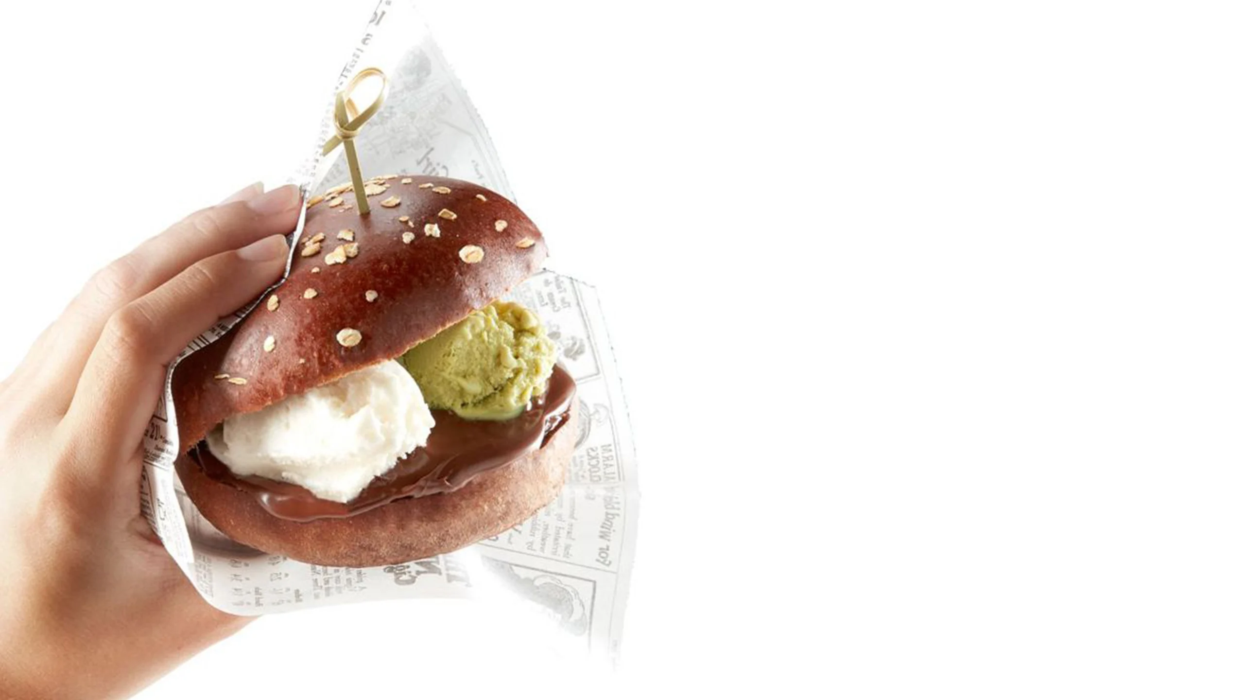 Esta tienda de helados está vendiendo gelato burgers