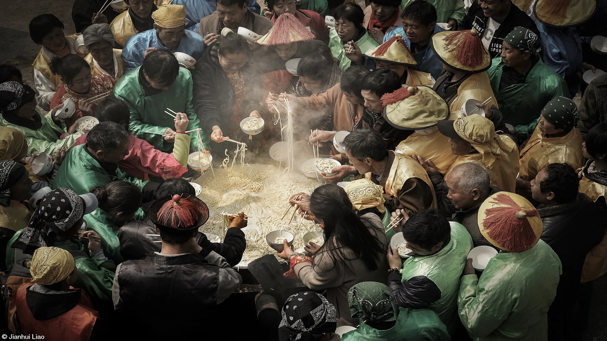 La mejor fotografía del año  de Pink Lady fue para una olla gigante de noodles