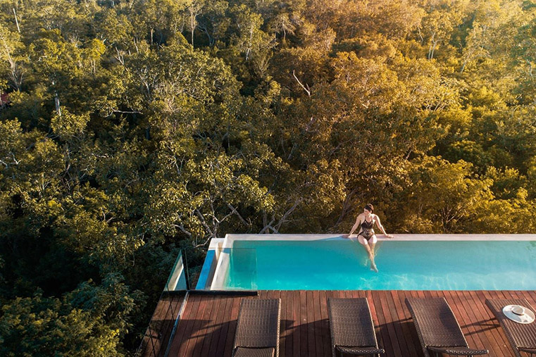 selva, Tulum, infinity pool