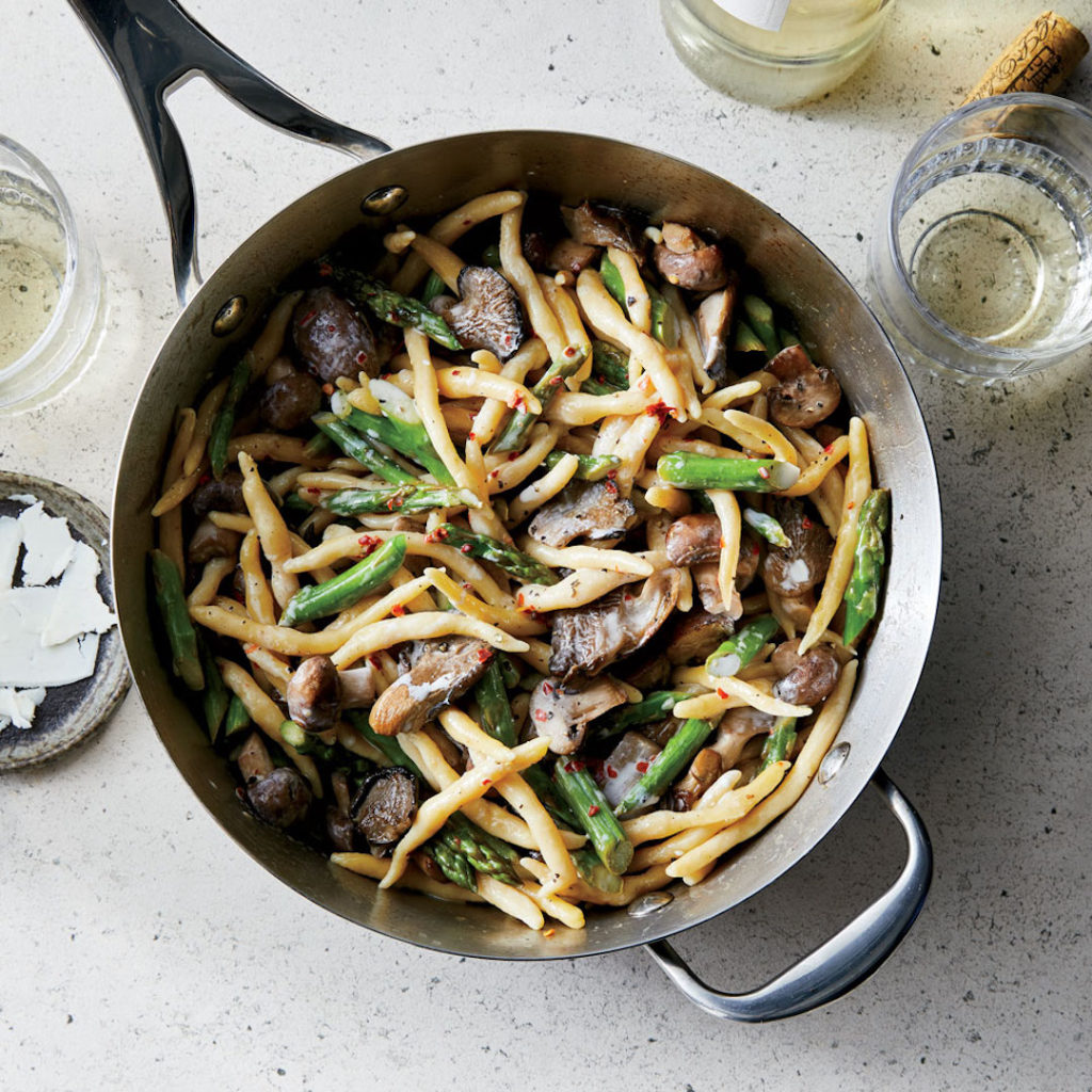 pasta vegetariana con hongos