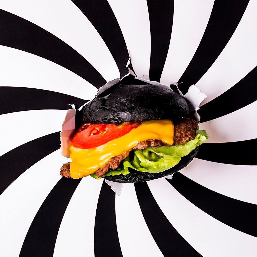 Hamburguesa negra blacks