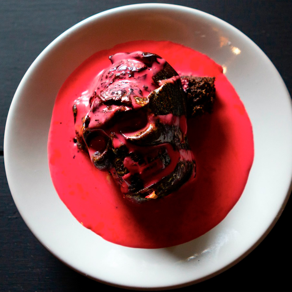 Pastel craneo reanimator lovecraft cafe