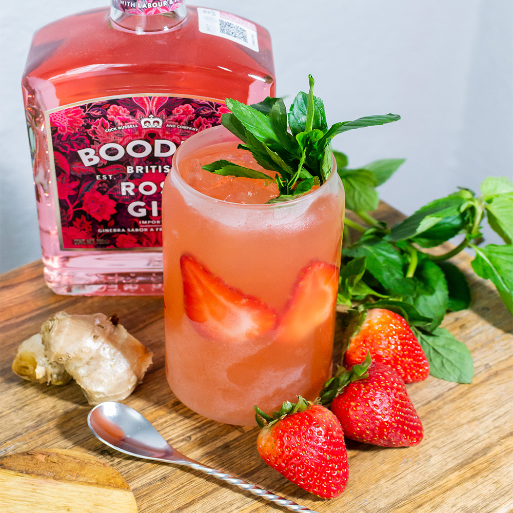Coctel rosa ginebra boodles rosé gin