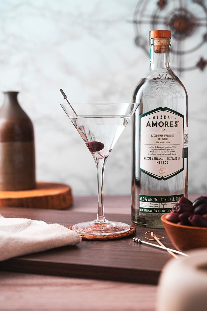 Martini con mezcal y vermut