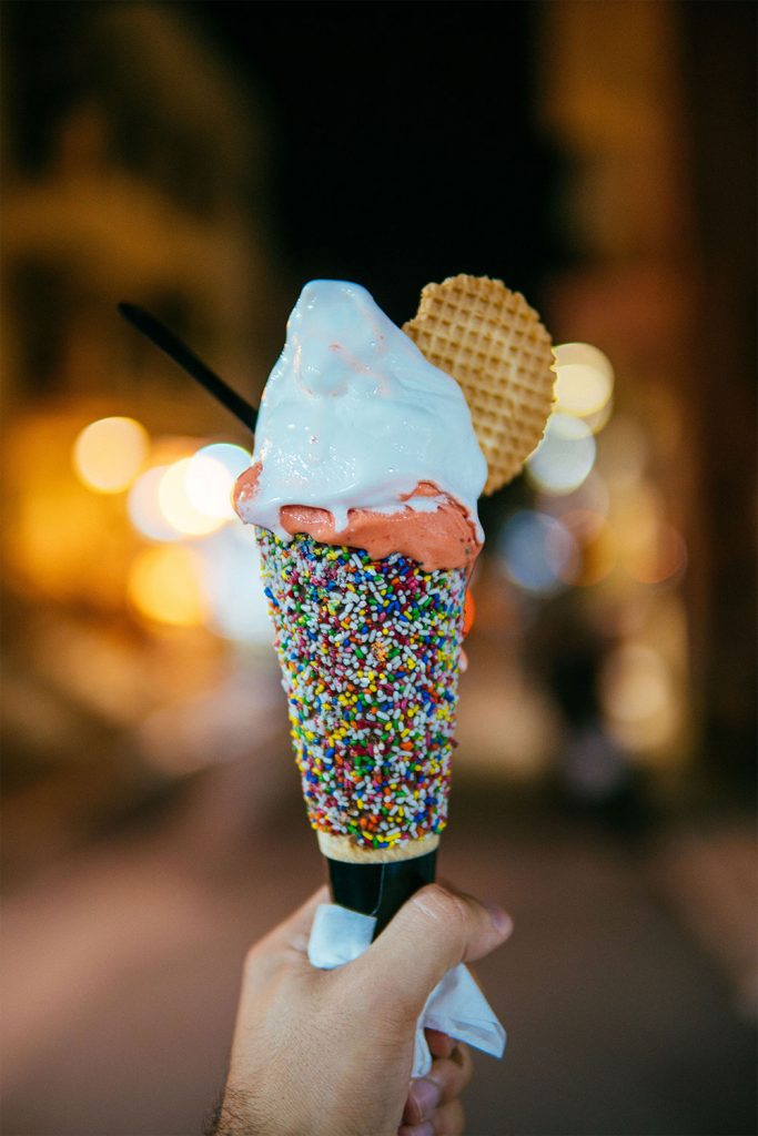 Helado colorantes artificiales