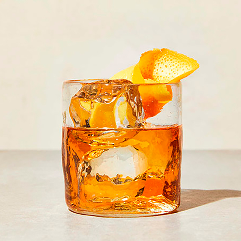 Coctel Jilo Oldfashioned whisky abasolo nixta licor de elote