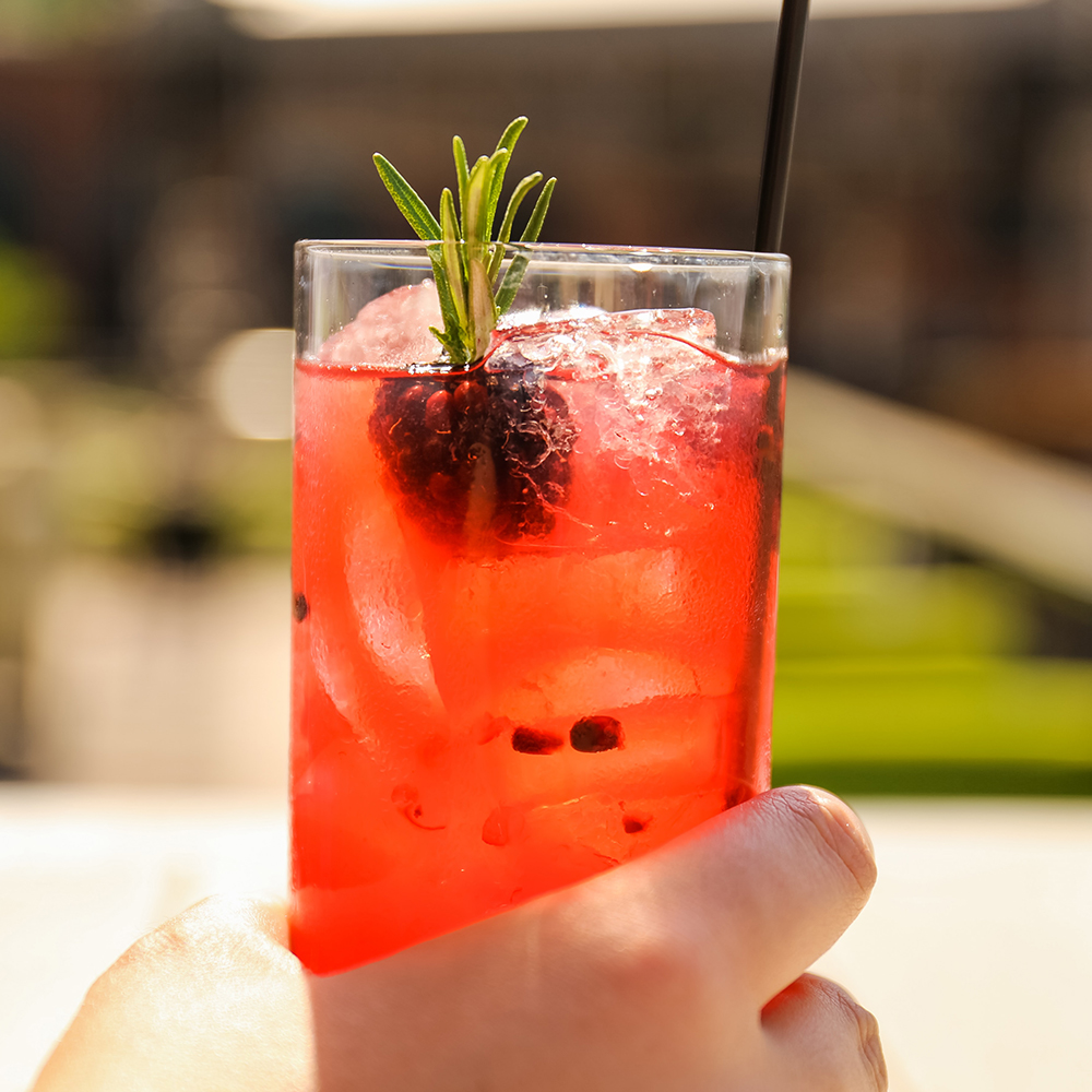 mojito coctel rosa