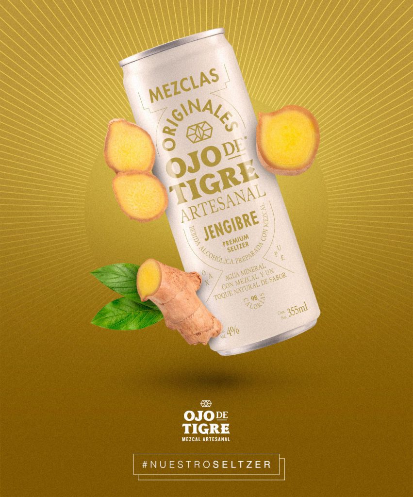 Hard seltzer-ojo de tigre-jengibre-mezclas originales