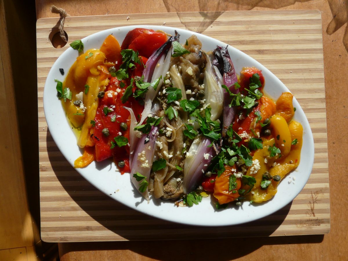 escalivada, gastronomia catalana, platillos catalanes
