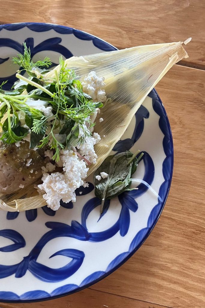 Tamal tonto tlaxcalteca de Tierra Adentro Cocina en Arca Tierra. Foto: Griselle Montejo
