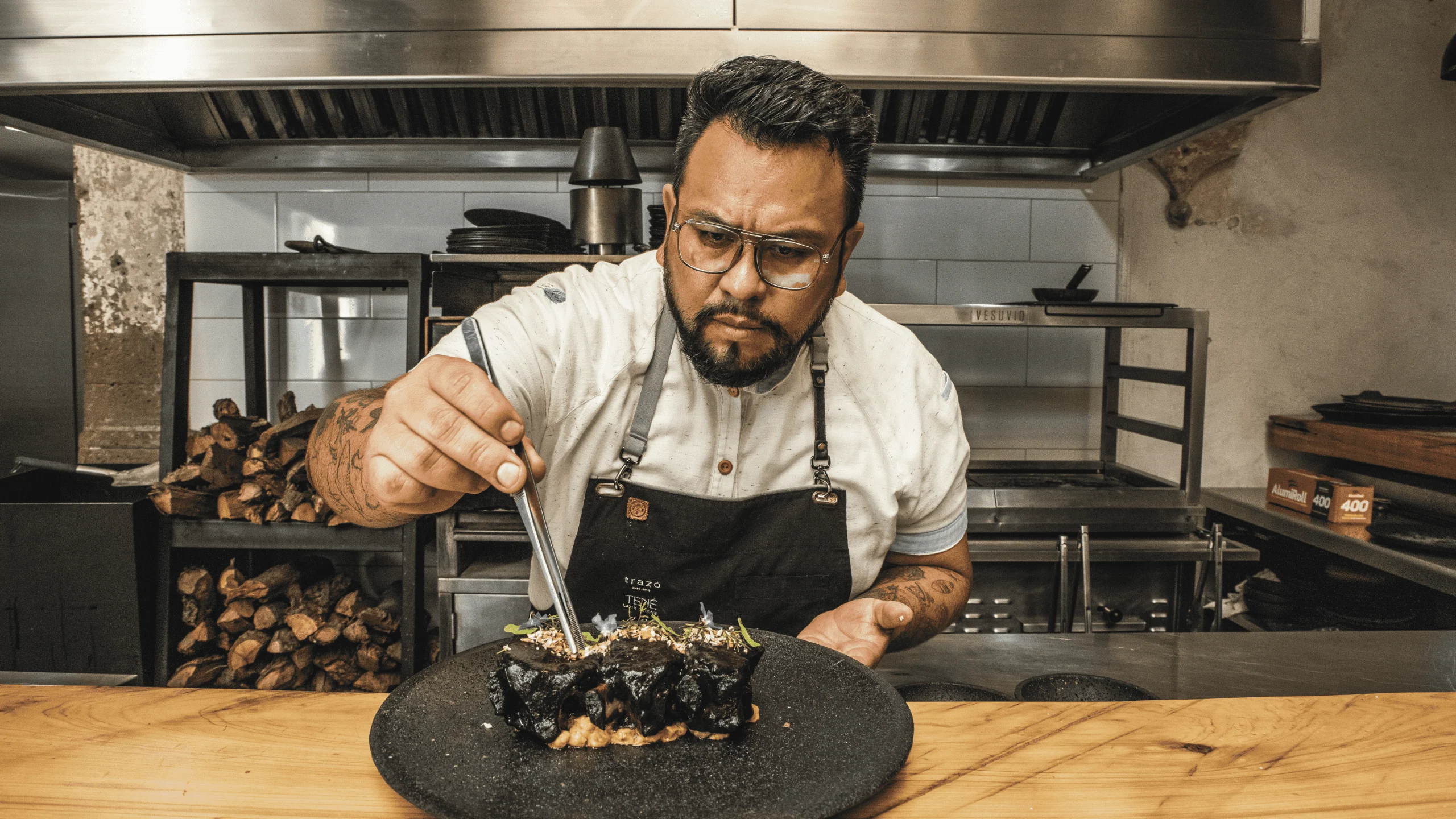 Costillitas BBQ con huitlacoche
