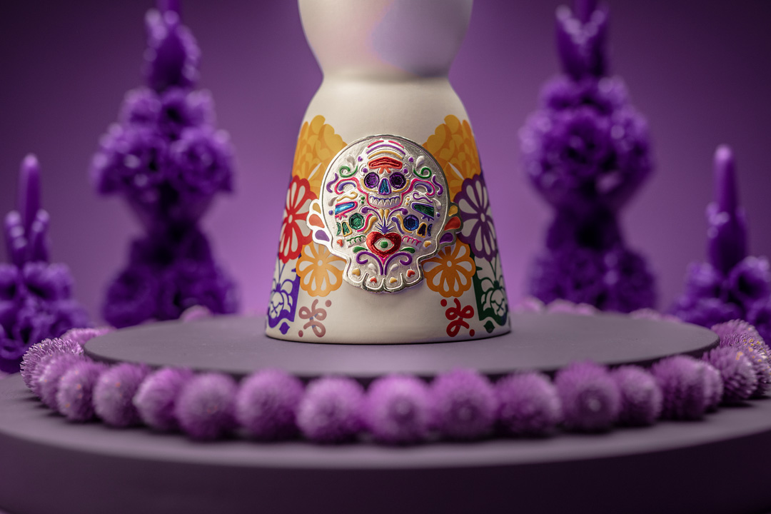 Calavera para la licorera de Día de Muertos de Clase Azul