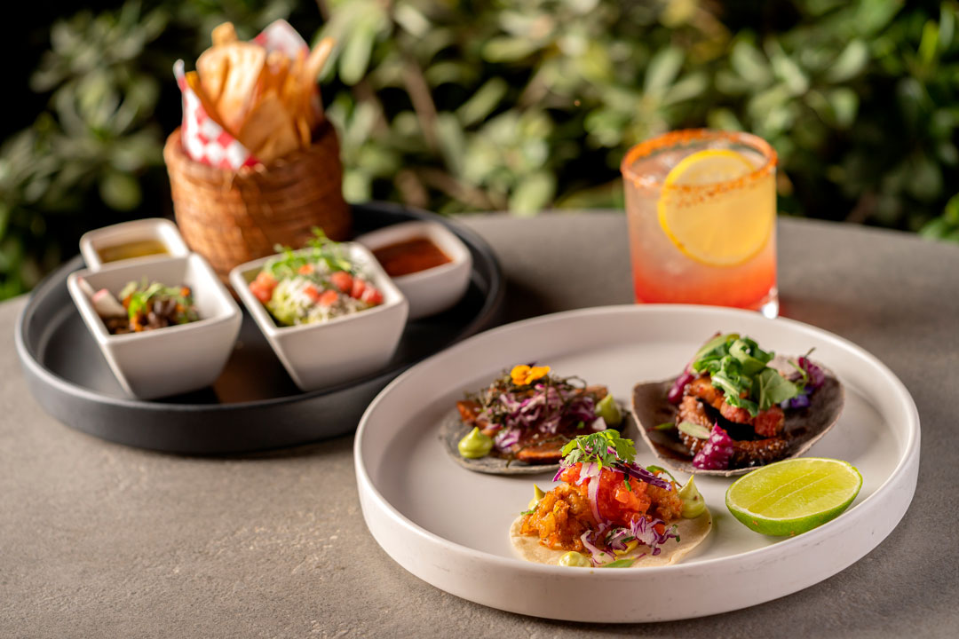 Algunas opciones de tacos en el restaurante Hao