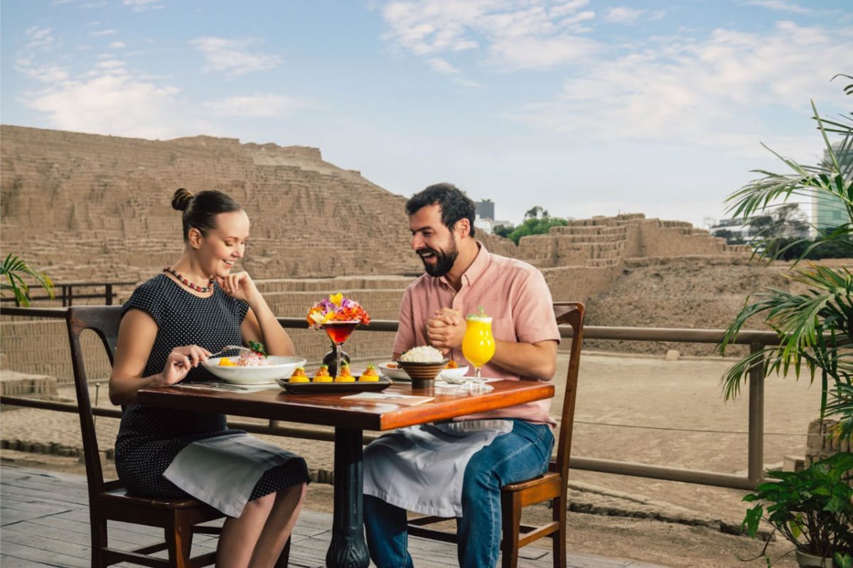 Huaca Pucllana, en el distrito de Miraflores, en Lima, Perú