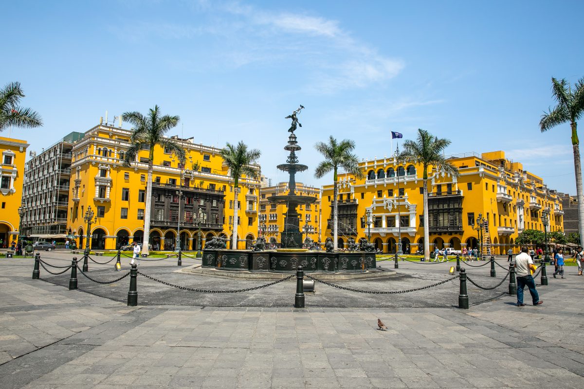 Centro de Lima , plaza mayor.