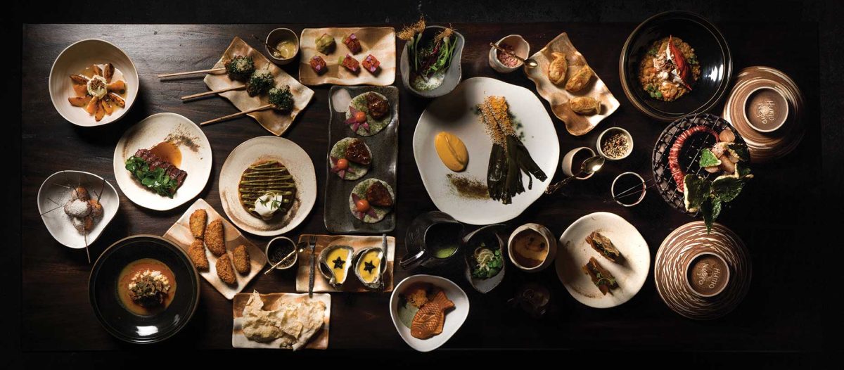 Una mesa bien servida en Humo Negro, restaurante ubicado en Bogotá