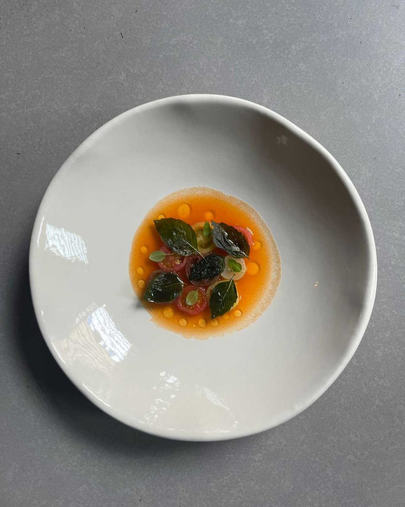 Gazpacho de jitomates fermentados