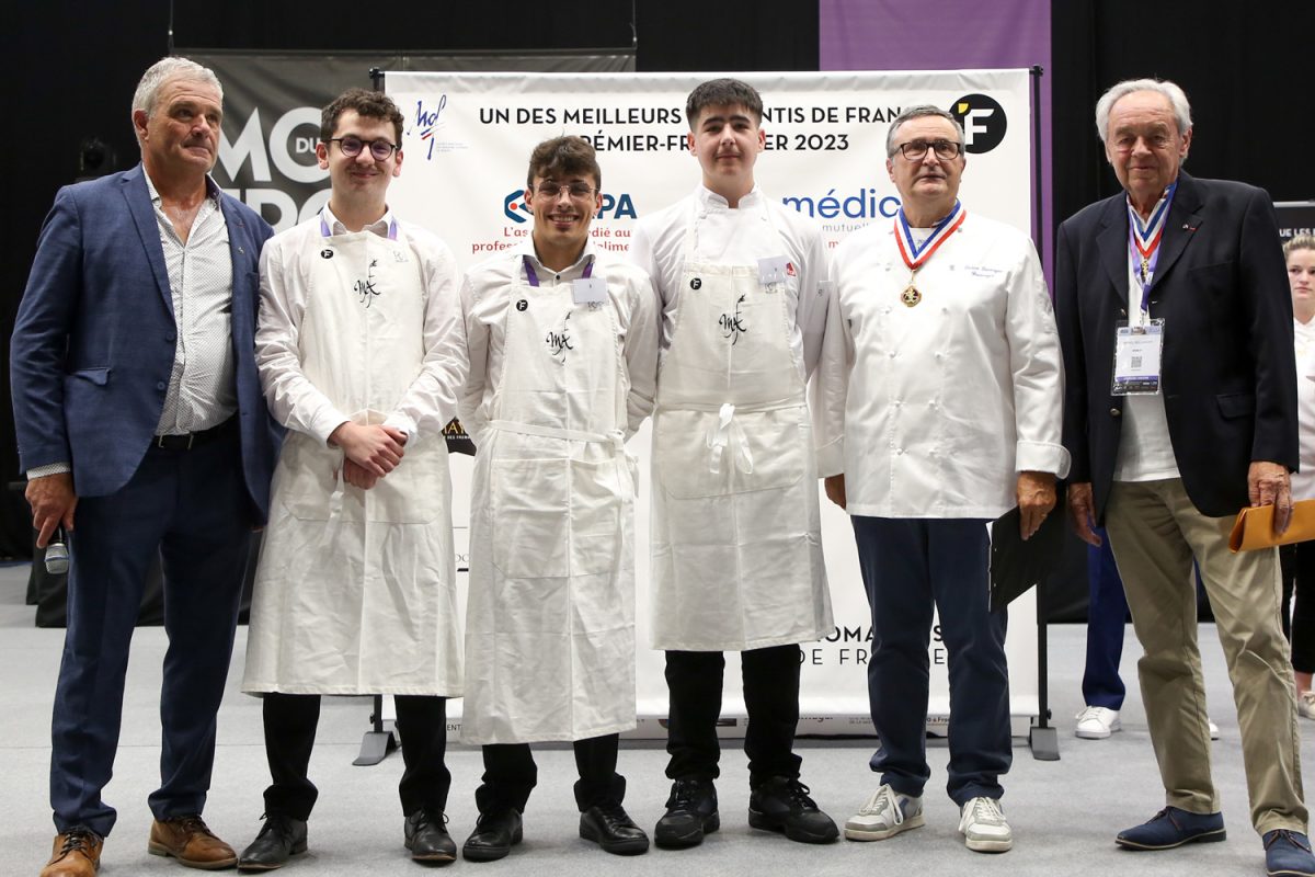 Algunos de los ganadores (izq. a derecha): Babptise Jagoury, Simon Gireaud y Timéo Courault | Foto: mondialdufromage.com