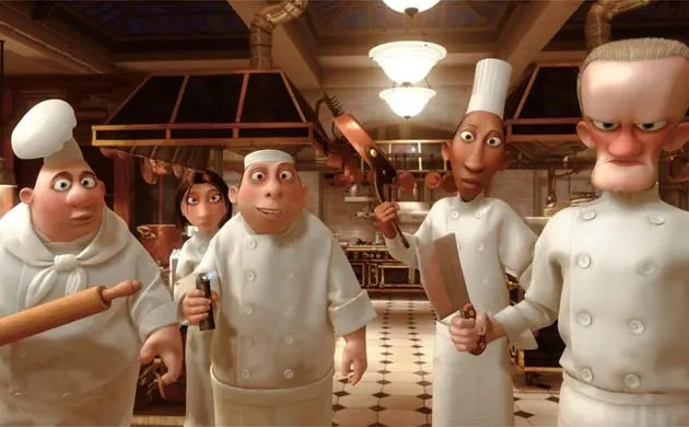 Escena de la película Ratatouille 