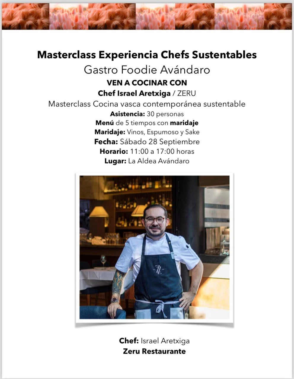 Agenda Food & Wine del 26 al 29 de septiembre