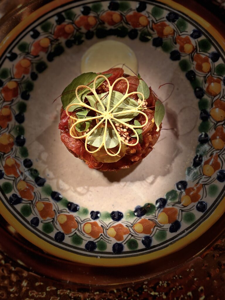 Tartaleta de hueva de pescado: Chef Loïc Villemin