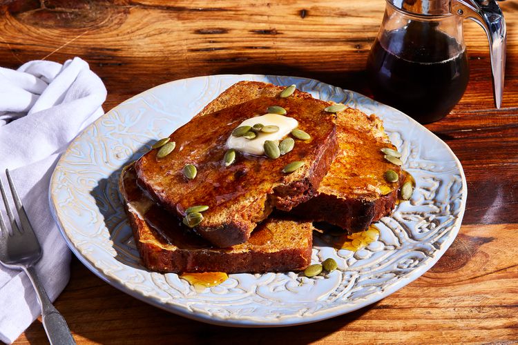 Brunch otoñal: pan francés de calabaza y plátano